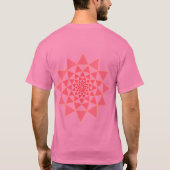 rosa Lotos auf Rosa T-Shirt (Rückseite)