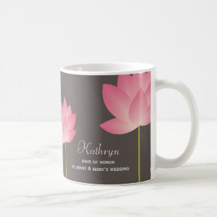 Rosa Lotos blüht Namebrautkaffee-Tasse Kaffeetasse