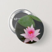 Rosa Lotos-Blume Button (Vorne & Hinten)