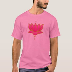 Rosa Lotos-Blume T-Shirt