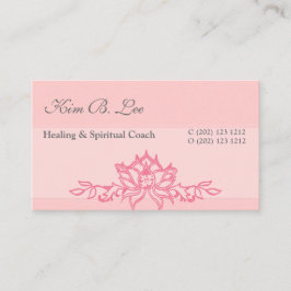 Rosa Lotos-Blumen-Yoga-Lehrer Visitenkarte
