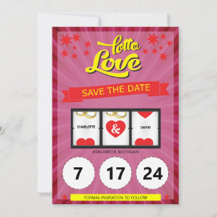 Rosa Lotto Liebe Rettet das Datum Hochzeitsankündi Save The Date