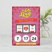 Rosa Lotto Liebe Save the Date Hochzeitsankündigun (Stehend Vorderseite)