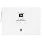 Rosa Lotus (Rückseite Horizontal)