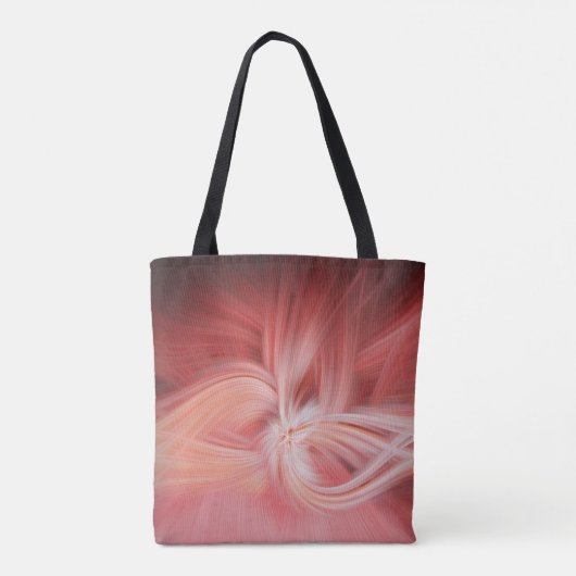 Rosa Lotus Abstraktes Design Tasche (Rückseite)