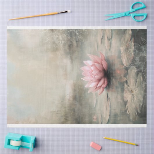 Rosa Lotus Art, Ethereal Seidenpapier (Basteln)