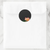 Rosa Lotus Aufkleber, personalisieren Runder Aufkleber (Tasche)