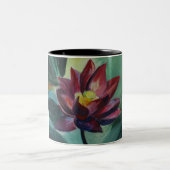 Rosa Lotus Black 325 ml Zwei-Tonen-Tasse Zweifarbige Tasse (Mittel)