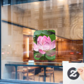 Rosa Lotus Bloom Fensteraufkleber (Café-Fenster)