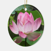 Rosa Lotus Bloom Keramikornament (Links)