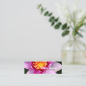 Rosa Lotus Bloom Mini Visitenkarte (Stehend Vorderseite)