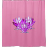 Rosa Lotus blossom auf rosafarbenem Hintergrund Duschvorhang (Vorderseite)