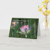 Rosa Lotus Blossom Beileid Karte (Gelbe Blume)