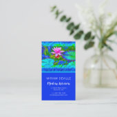 Rosa Lotus Blue Namaste Boutique oder Yoga Visitenkarte (Stehend Vorderseite)