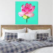 Rosa Lotus Blume Aquarell Kunst Leinwanddruck (Insitu (Schlafzimmer))
