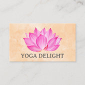 Rosa Lotus-Blume | Aquarellbild Visitenkarte (Vorderseite)