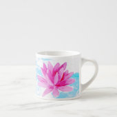 Rosa Lotus Blume Aquarellmalerei Espressotasse (Rechts)