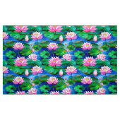 Rosa Lotus-Blume auf einem Teich Stoff (Fat Quarter (45,7 x 55,9 cm))