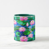 Rosa Lotus-Blume auf einem Teich Tasse (Zentrum)