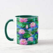 Rosa Lotus-Blume auf einem Teich Tasse (Links)