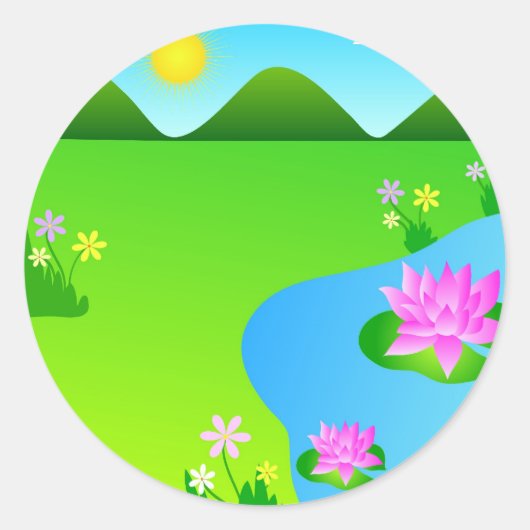 Rosa Lotus-Blume, Aufkleber (Vorderseite)