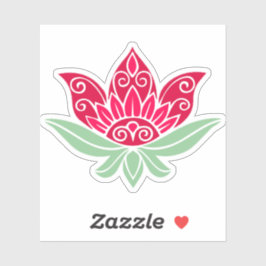 Rosa Lotus-Blume Aufkleber