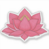 Rosa Lotus-Blume Aufkleber (Vorderseite)