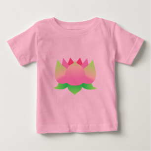 Rosa Lotus-Blume Baby T-shirt
