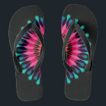 Rosa Lotus-Blume Badesandalen<br><div class="desc">Es ist Spaß, maßgeschneiderte Hochzeitsflip Flops mit schwarz und rosa lotus Blume.</div>