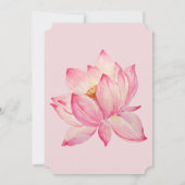 Rosa Lotus Blume Brautparty Einladung (Rückseite)