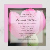 Rosa Lotus Blume Bridal Dusche Einladungen (Vorne/Hinten)