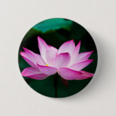 Rosa Lotus-Blume Button (Vorderseite)