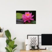 Rosa Lotus-Blume drucken Poster (Heimbüro)