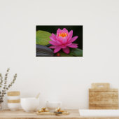 Rosa Lotus-Blume drucken Poster (Küche)