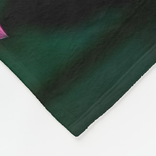 Rosa Lotus-Blume Fleecedecke (Ecke)