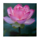 Rosa Lotus-Blume Fliese (Vorderseite)