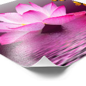 Rosa Lotus-Blume Fotodruck (Ecke)