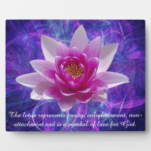 Rosa Lotus Blume Fotoplatte