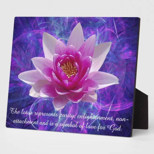 Rosa Lotus Blume Fotoplatte (Seite)