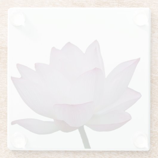 Rosa-Lotus-Blume Glasuntersetzer (Rückseite)