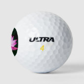 Rosa Lotus-Blume Golfball (Logo)