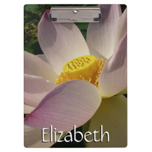 Rosa Lotus Blume III Sommer-Blütenzeit Klemmbrett