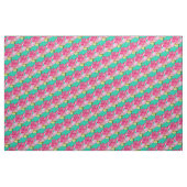 Rosa Lotus-Blume im türkisfarbenen Wasser Stoff (Yard (91,4 cm))