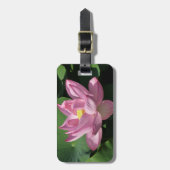 Rosa Lotus Blume IV Gepäckanhänger (Vorderseite vertikal)