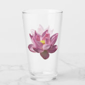 Rosa Lotus Blume IV Glas (Rückseite)