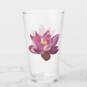 Rosa Lotus Blume IV Glas (Vorderseite)