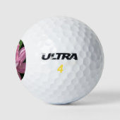 Rosa Lotus Blume IV Golfball (Logo)