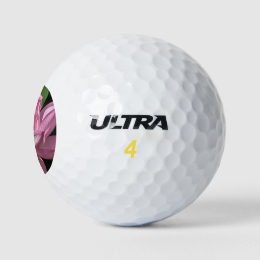 Rosa Lotus Blume IV Golfball (Logo)