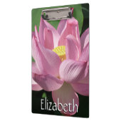 Rosa Lotus Blume IV Klemmbrett (Links)
