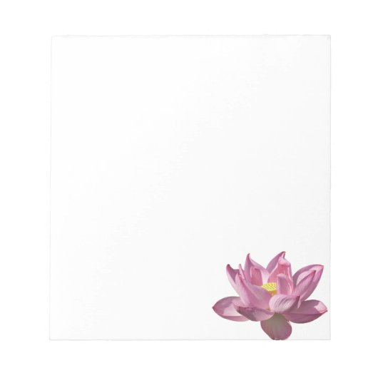 Rosa Lotus Blume IV Notizblock (Vorderseite)